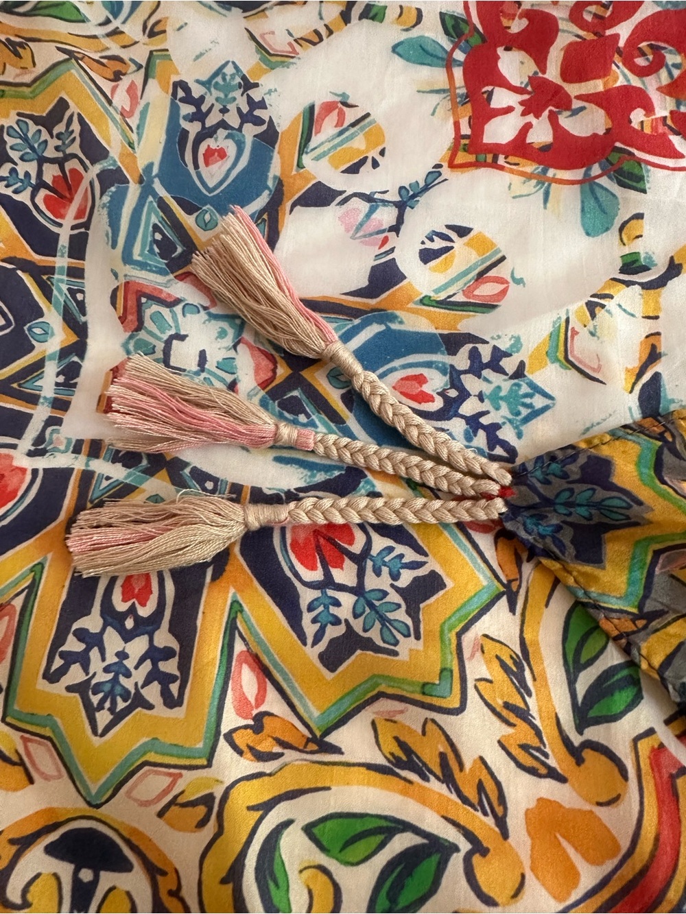 Johnny Was Silk Scarf - Picture 3 of 7